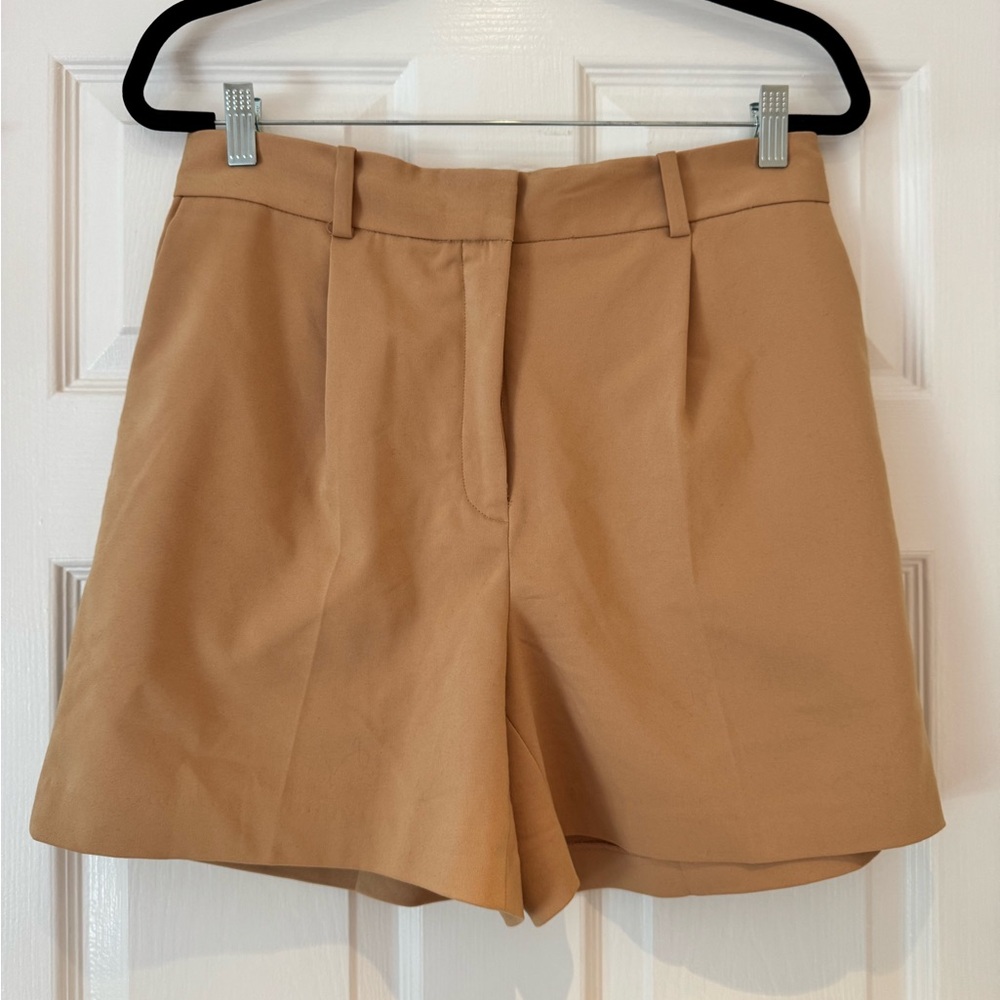 Babaton Tan Tailored Shorts